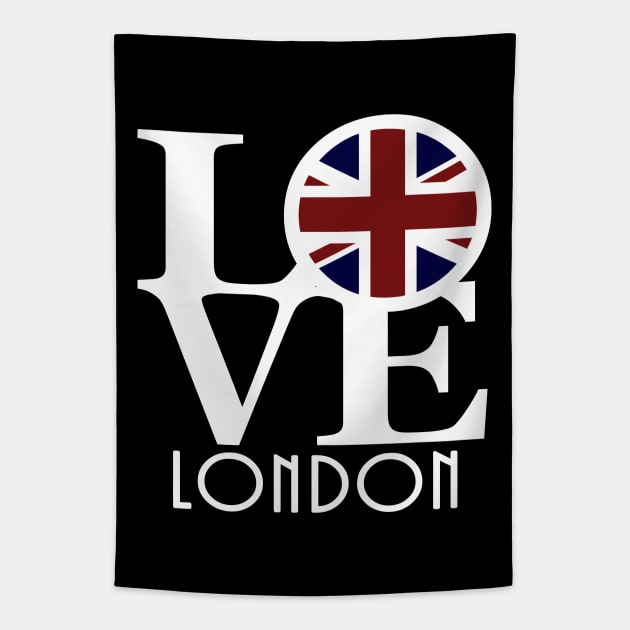 LOVE London Union Jack Tapestry by UnitedKingdom