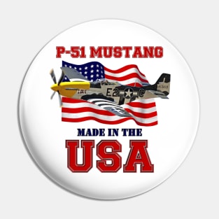 P-51 Mustang Made in the USA Pin