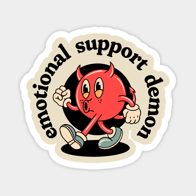 cute and funny emotional support demon, mental health Magnet by ThirdEyeDesign
