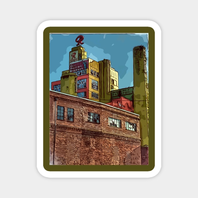 Rainier Beer building in Seattle Wa Classic Magnet by WelshDesigns