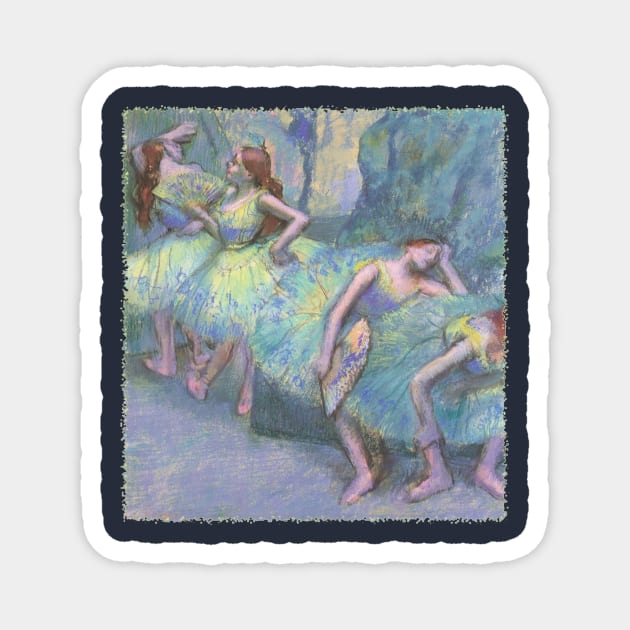 Dancers in the Wings by Edgar Degas Magnet by MasterpieceCafe