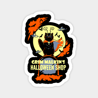 Grim Malkin's Halloween Shop Magnet