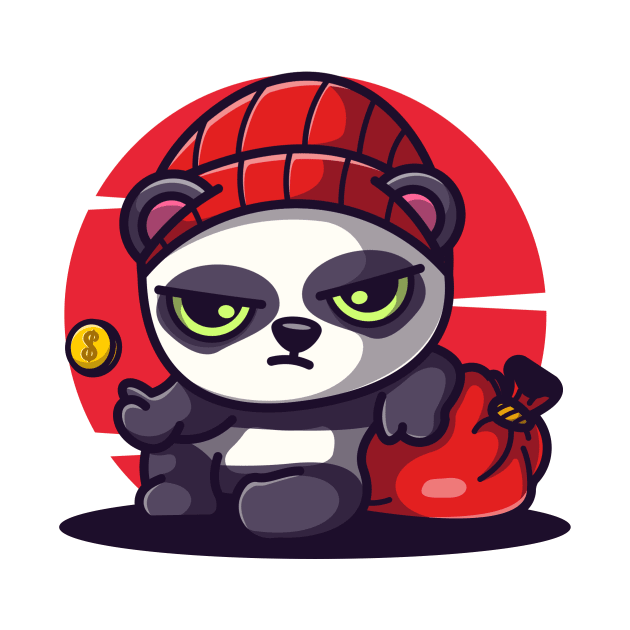 Panda thief by haallArt