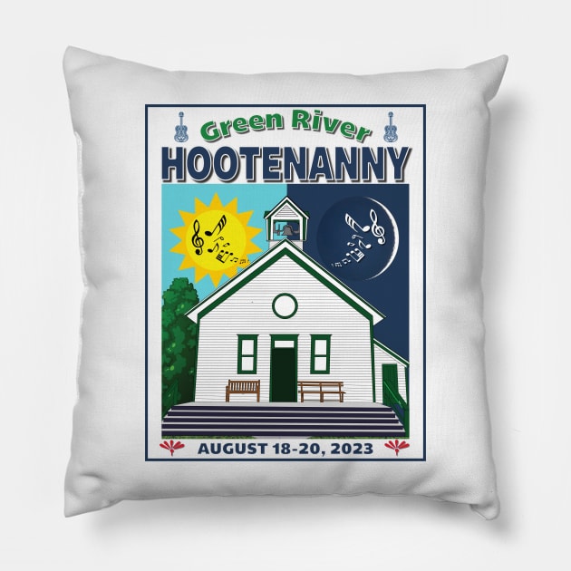 Hootenanny 2023 Pillow by Bigrafx