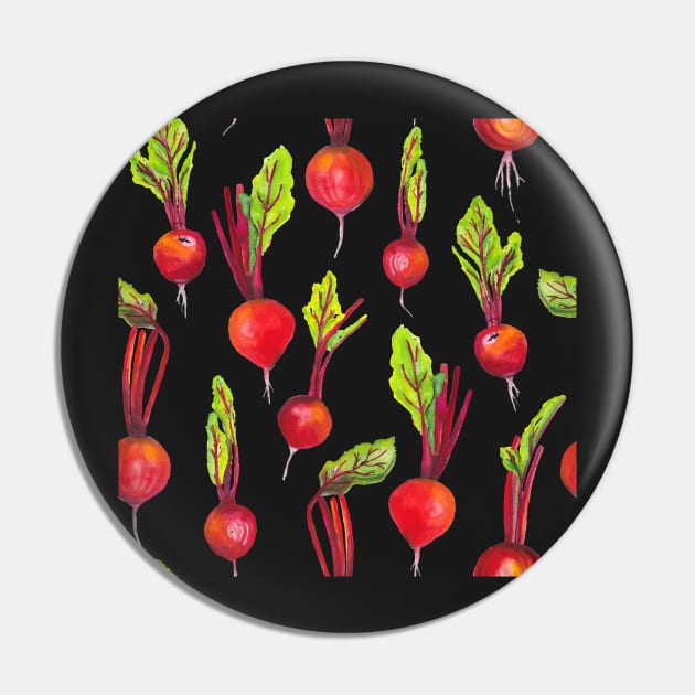 Watercolor beetroot illustration in pattern repeat Pin by kittyvdheuvel