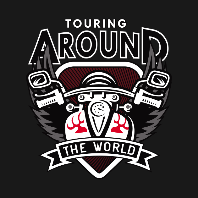 Motorcycle touring around by Foxxy Merch