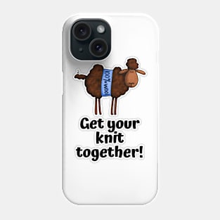 Get Your Knit Together! (Dark Sheep) Phone Case