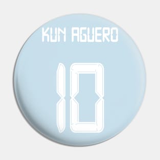 Kun Aguero Man City 10 shirt Pin