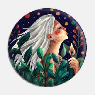 Girl with a match Pin