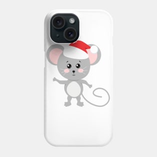 Funny christmas mouse Phone Case