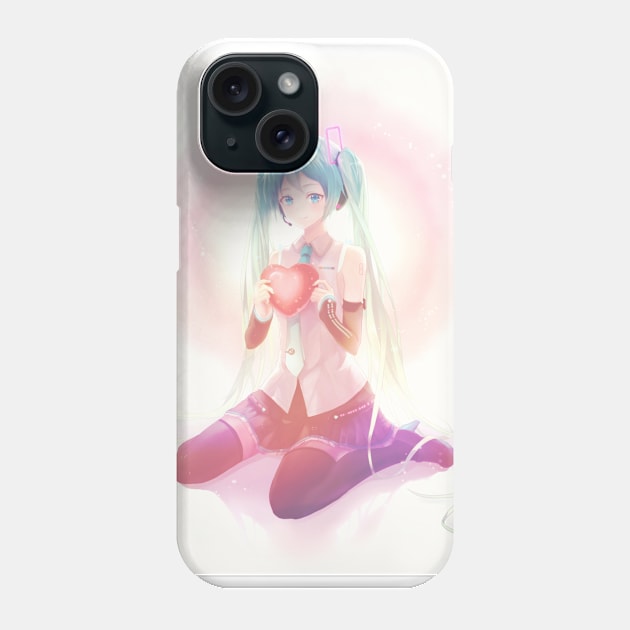 Miku Loves You Phone Case by mikmix