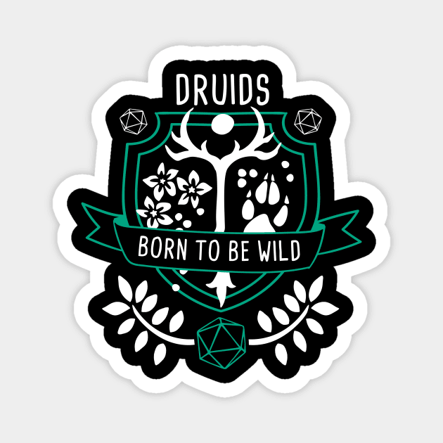 RPG Class Druid Magnet by Emily Collins