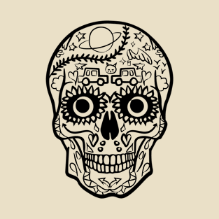 Sugar Skull Spooky Halloween T-Shirt