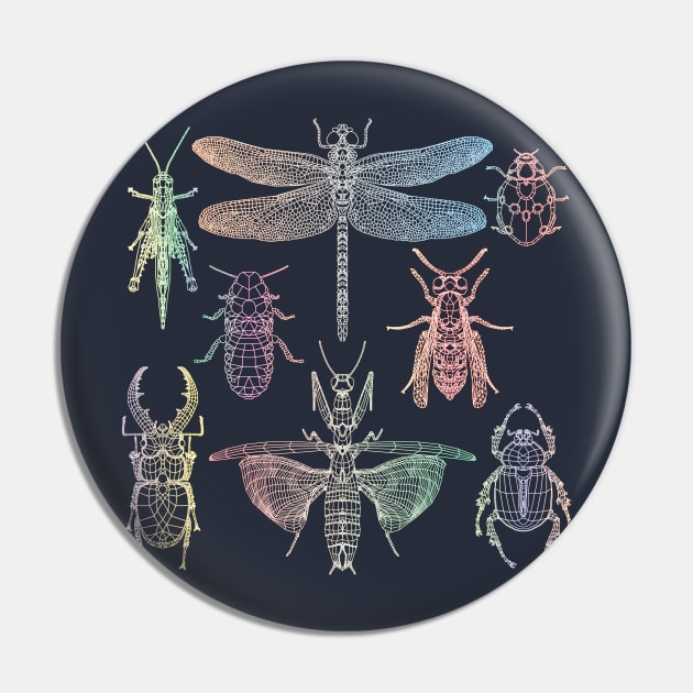 Poly Insectarium Neon Pin by Greydn