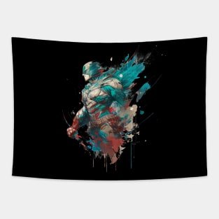 Cap America Fading Out Tapestry