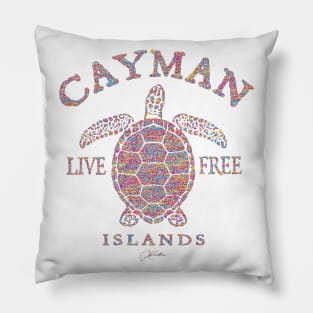 Cayman Islands Live Free Sea Turtle Pillow