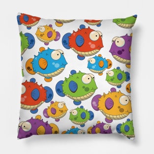 Cute Puffer fish Pattern Pillow