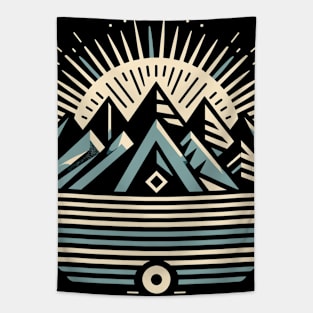 Abstract Mountain Magic Tapestry