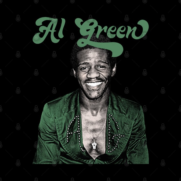 Al Green Retro 70s Style Fan Art Design by Kinanti art