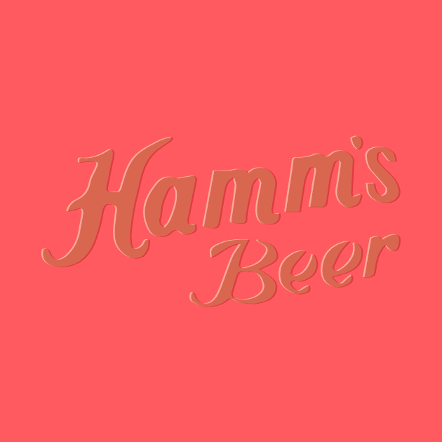 Faded Hamm's Beer - Vintage Sign Type by Eugene and Jonnie Tee's