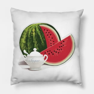 Watermelon Just Sitting There with a Sugar Bowl Pillow