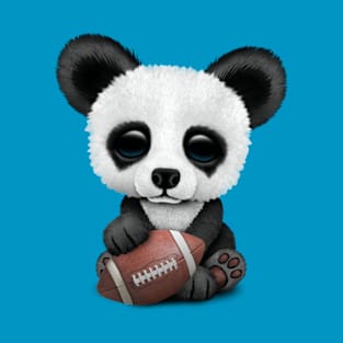 Cute Baby Panda Playing With Football T-Shirt