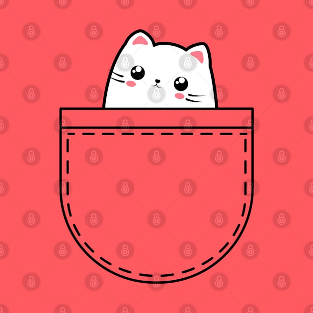 Kawaii cat in the pocket. by CraftCloud