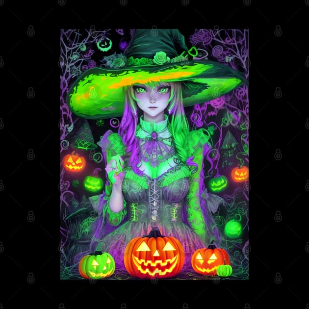 Halloween Cute Spooky Black Witch by TrendyTees