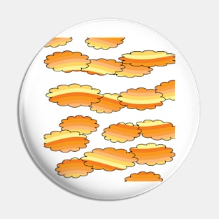 Orange wavy clouds - relaxing fun design Pin