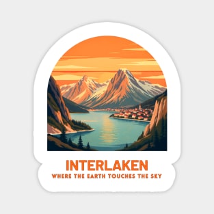 Interlaken Switzerland - Where Earth Touches Sky Magnet