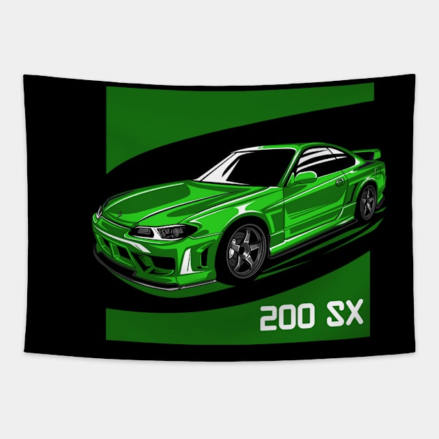 Nissan Silvia Green Tapestry by aredie19