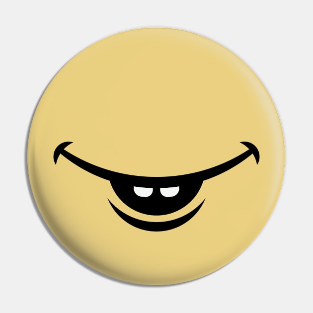 Friendly Smile For Mask (Smiling Mouth / Funny) Pin by MrFaulbaum