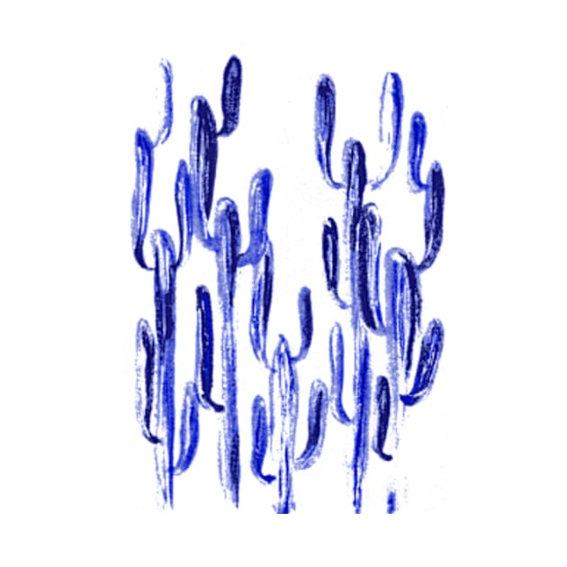 Indigo Cactus by RanitasArt