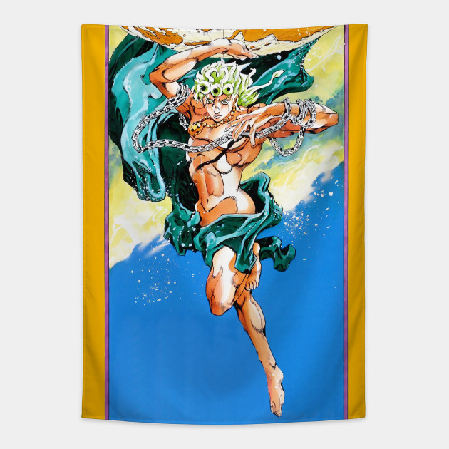 Giorno Giovanna Son Of The World Vento Aureo Tapestry Teepublic