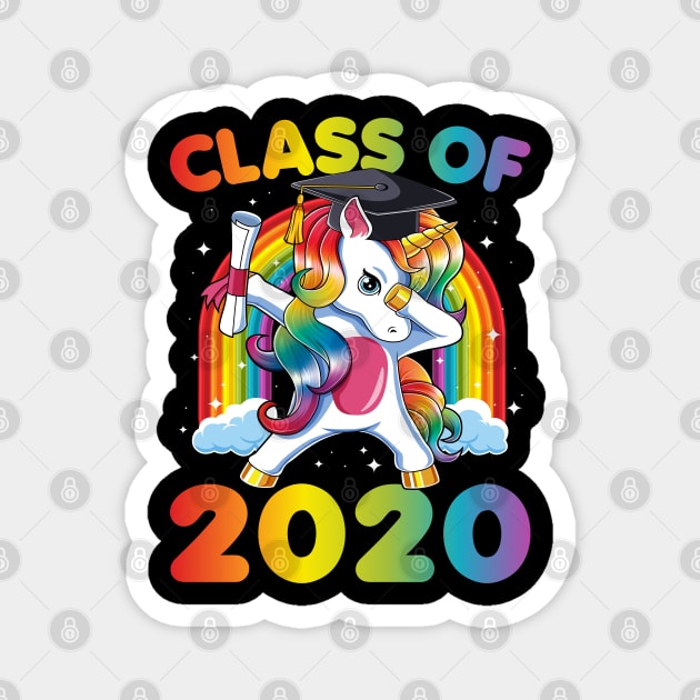 Dabbing Unicorn Class Of 2020 Graduation Gift Magnet by HCMGift