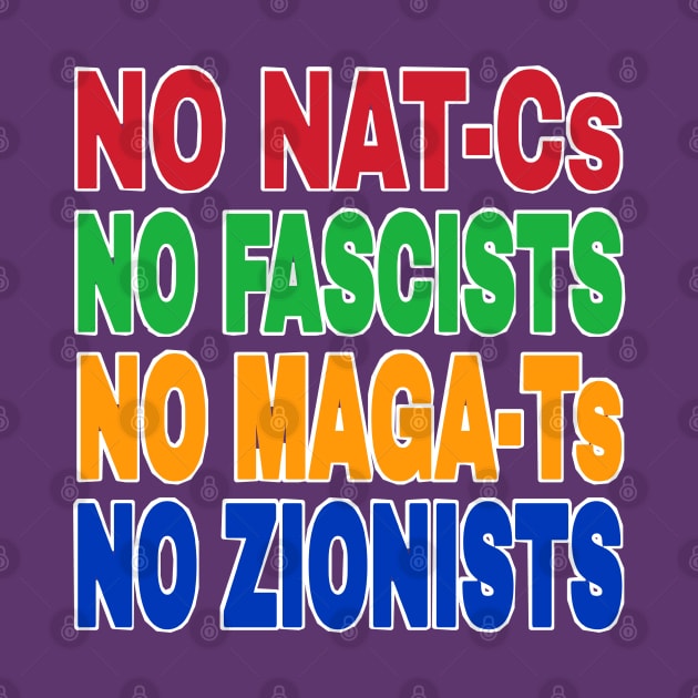 MAGA KLUX KLAN - NO NATC-s NO FASCISTS - NO MAGAT-s NO ZIONISTS - Double-sided by SubversiveWare