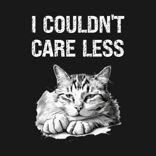 "I couldn't care less" sarcastic cat T-Shirt