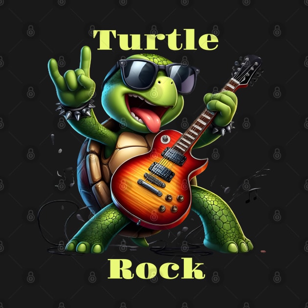 Groovy Serenading Turtle Jamming Out by coollooks