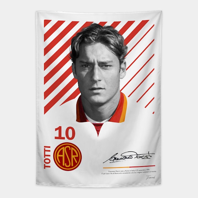 FRANCESCO TOTTI / VINTAGE POSTER LIMITED EDITION Tapestry by Jey13