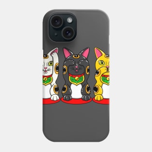 Maneki Neko - Hear See Speak No Evil Phone Case