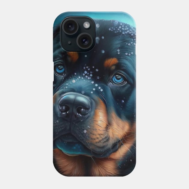 Bubblelicious Rottweiler Puppy Phone Case by Enchanted Reverie