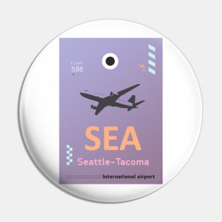 SEA Seattle airport tag Pin