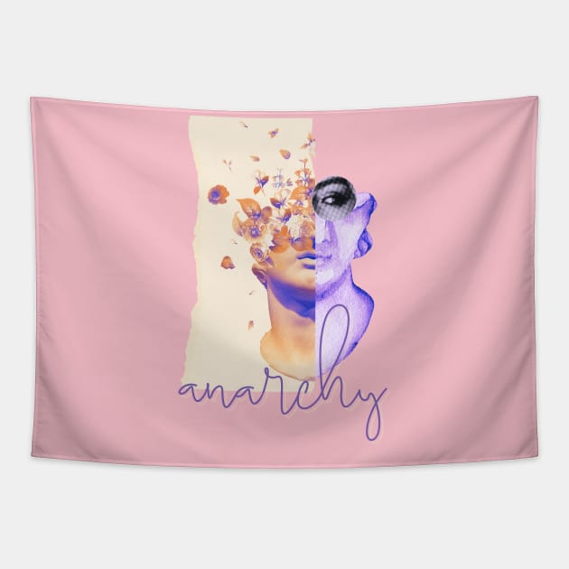 Renaissance of Anarchy Purple Gaze Tapestry by Instereo Creative