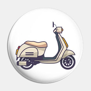 Vespa Scooter white matic Pin