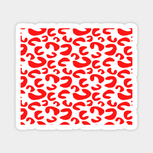 Half circles red abstract Magnet