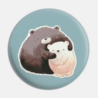 Two sleeping bears Pin