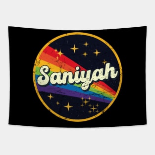 Saniyah // Rainbow In Space Vintage Grunge-Style Tapestry