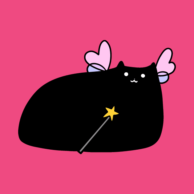 Chubby Black Cat Fairy by saradaboru