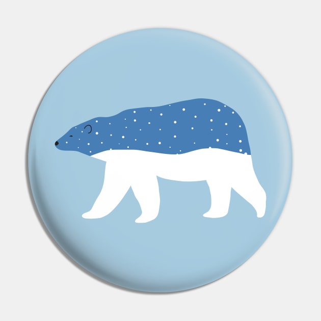 polar bear Pin by milkyprint