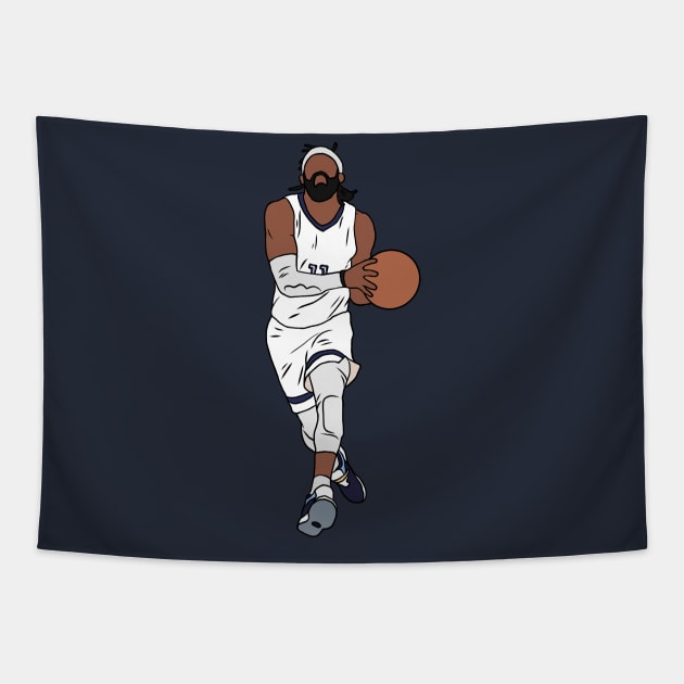 Mike Conley Layup Tapestry by rattraptees